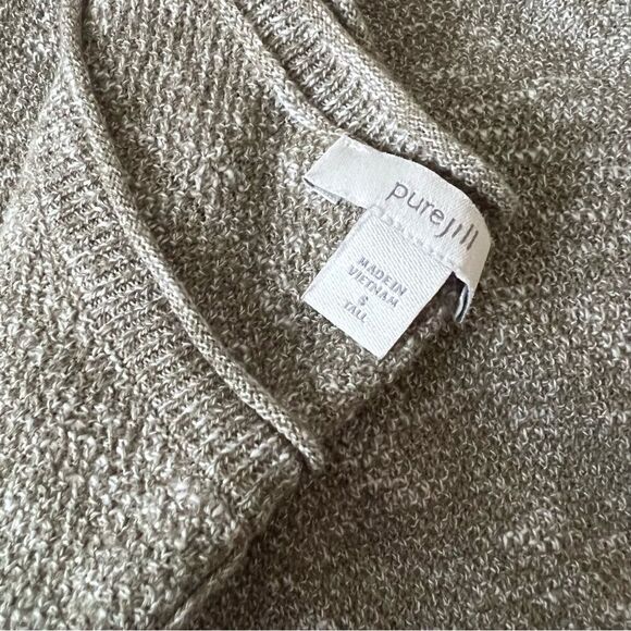 ✨ Pure Jill Women’s Gray Sleeveless Sweater Dress Small Tall - Picture 8 of 11